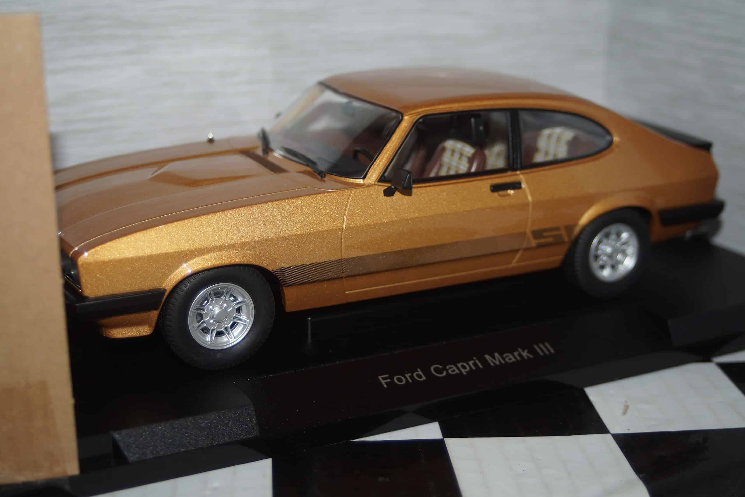 Model car group ford capri s mk3 lhd gold mcg18399 1:18