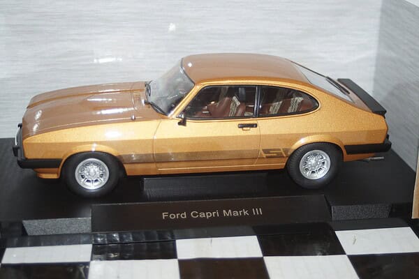 Model car group ford capri s mk3 lhd gold mcg18399 1:18 (copy)