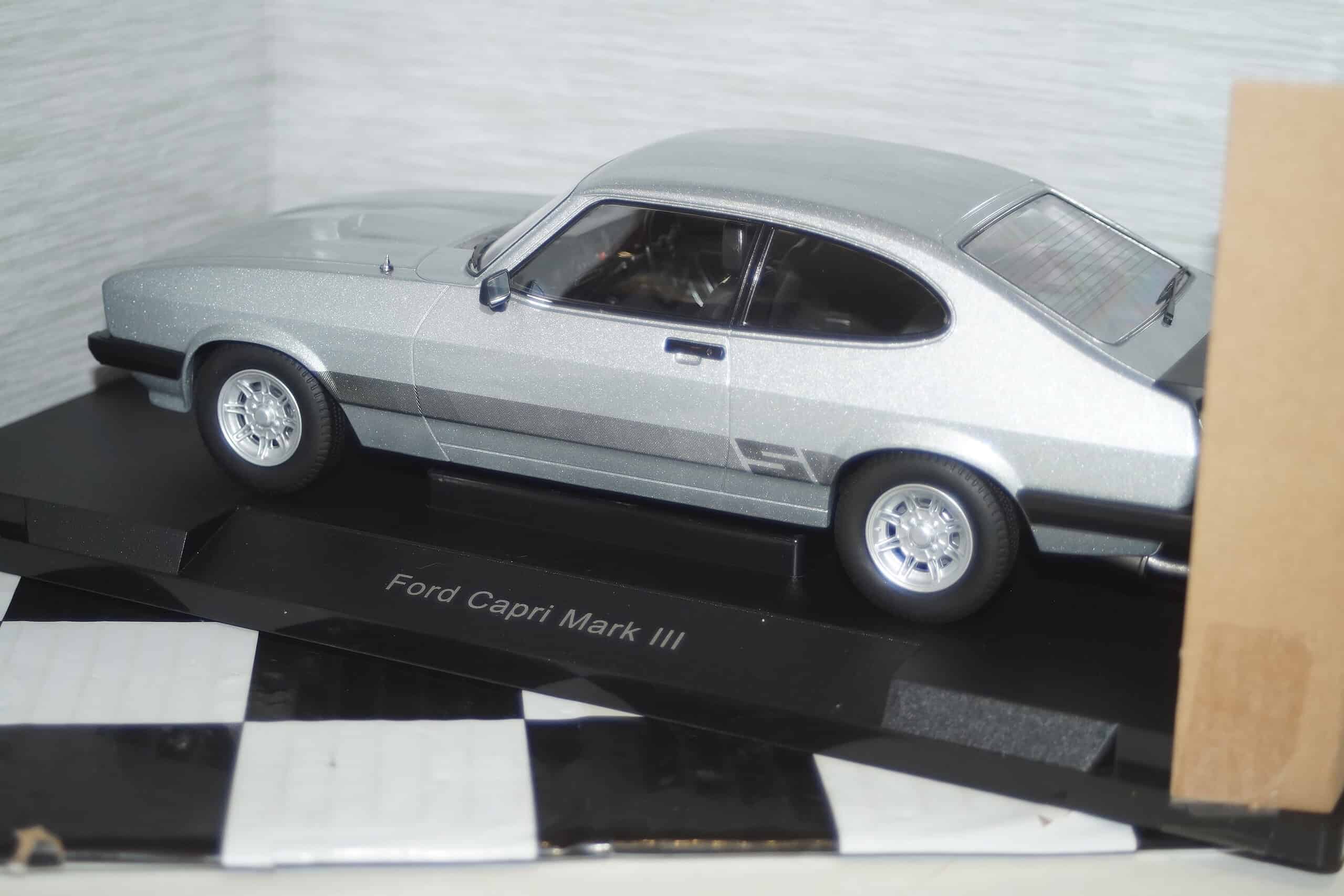 Model car group ford capri s mk3 rhd silver mcg18797 1:18