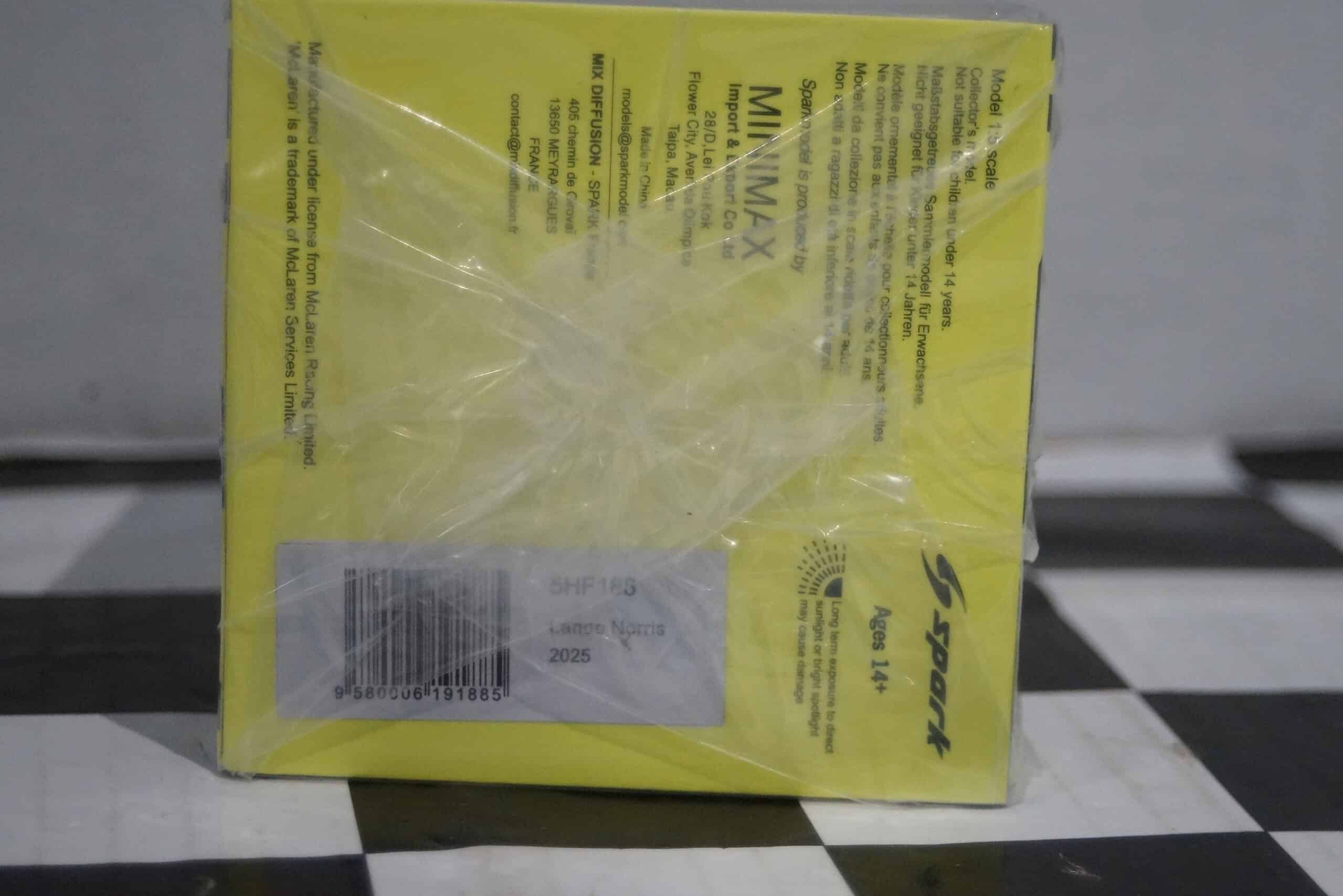 Spark mclaren 1:5 helmet world champions 2025 lando norris 1:5 resin 5hf188