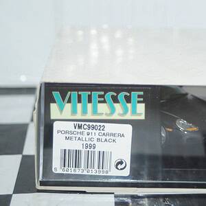 Vitesse porsche 911 carrera in metallic black 1:43 diecast ref vmc99022
