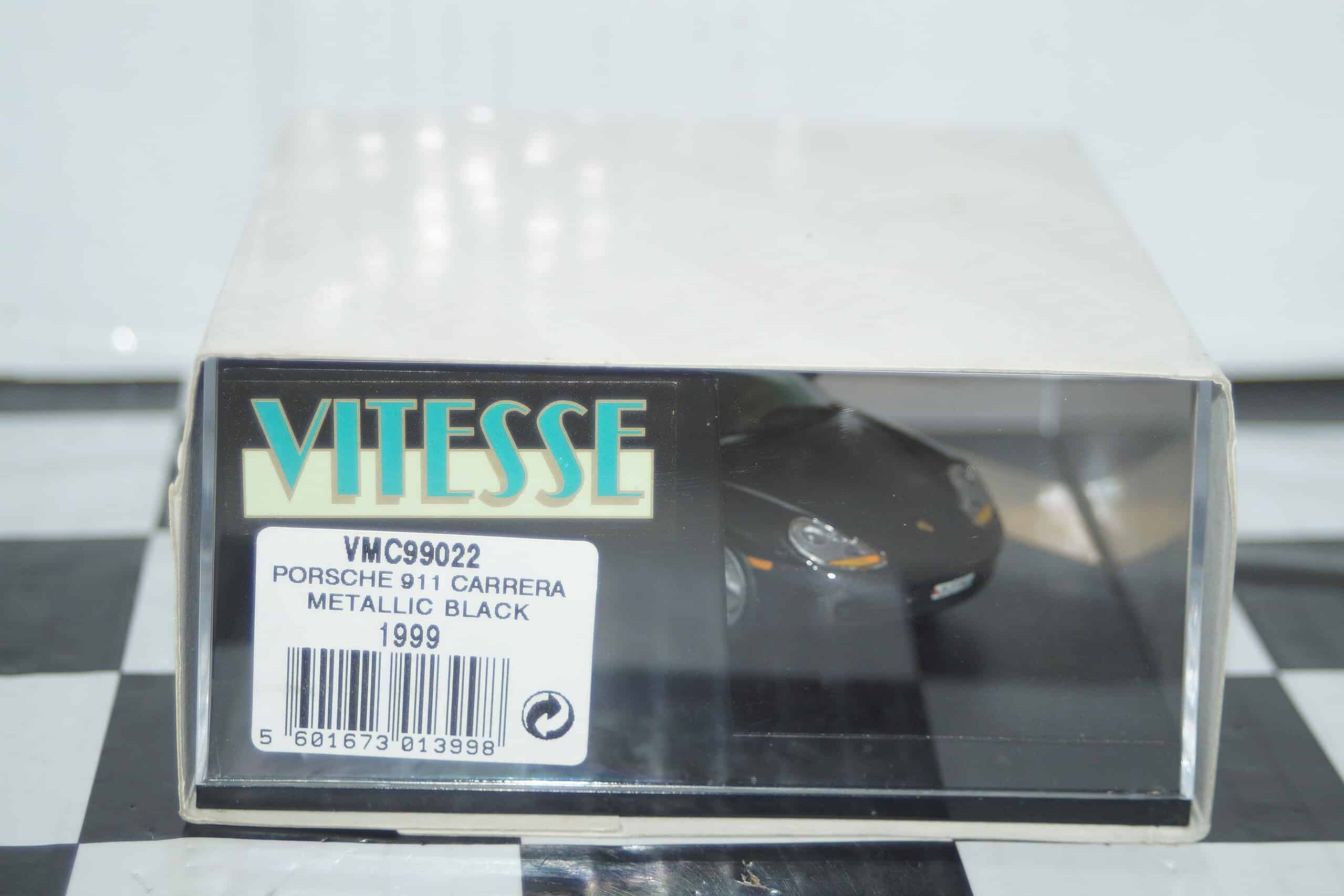 Vitesse porsche 911 carrera in metallic black 1:43 diecast ref vmc99022