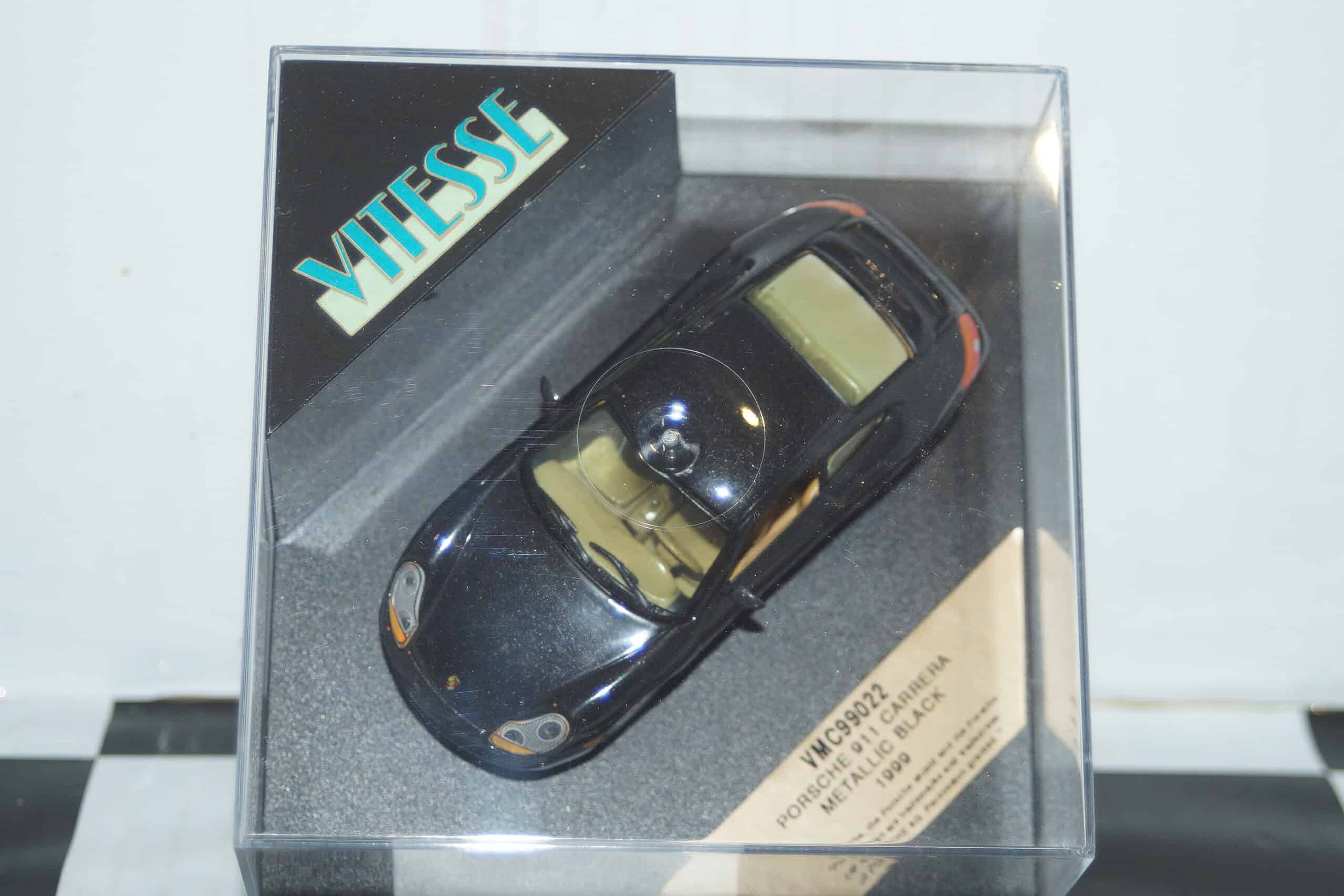 Vitesse porsche 911 carrera in metallic black 1:43 diecast ref vmc99022