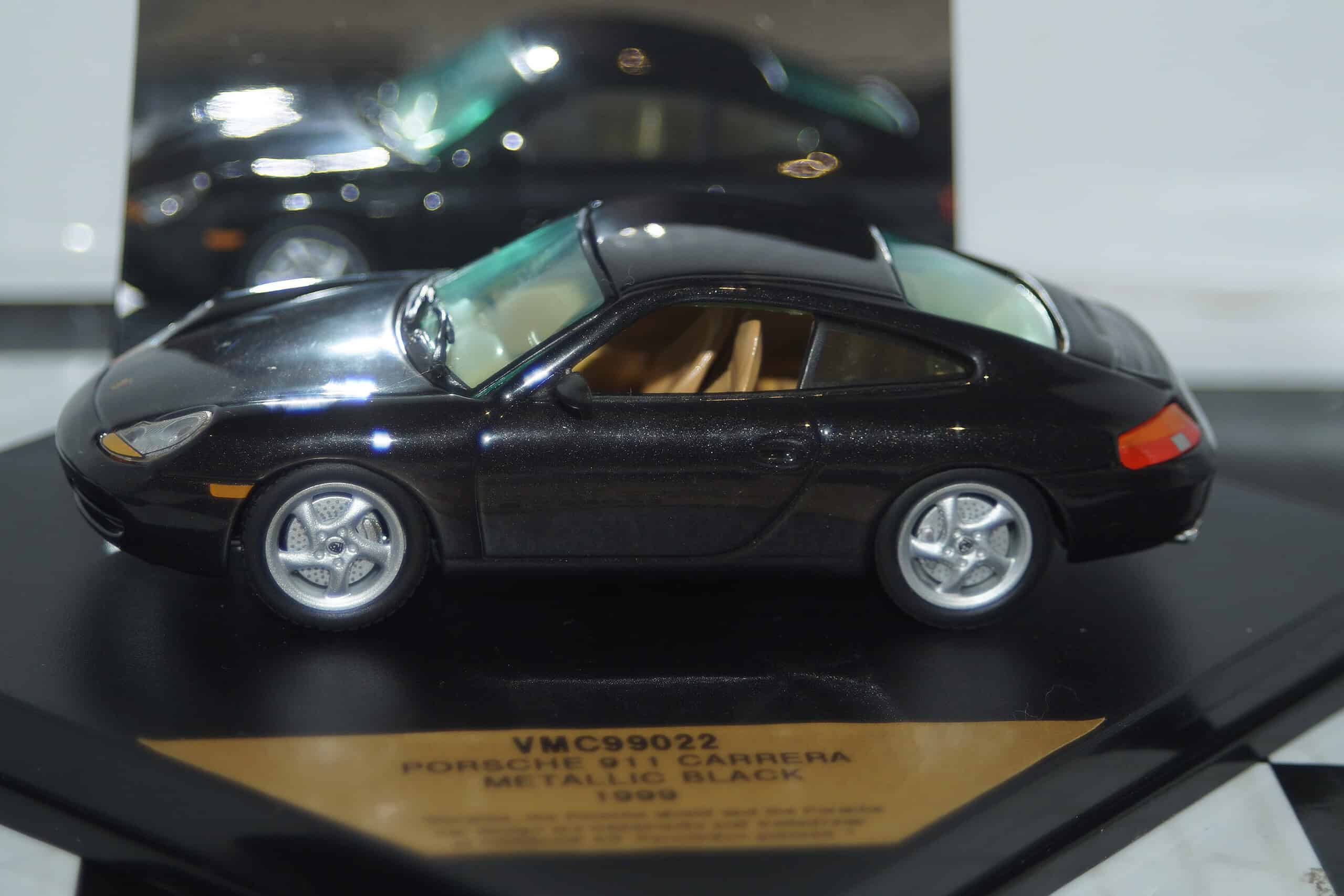Vitesse porsche 911 carrera in metallic black 1:43 diecast ref vmc99022