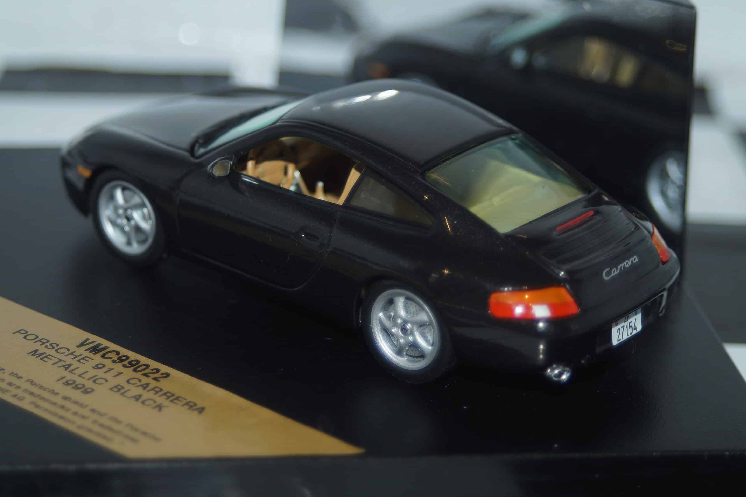 Vitesse porsche 911 carrera in metallic black 1:43 diecast ref vmc99022