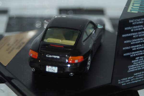 Vitesse porsche 911 carrera in metallic black 1:43 diecast ref vmc99022