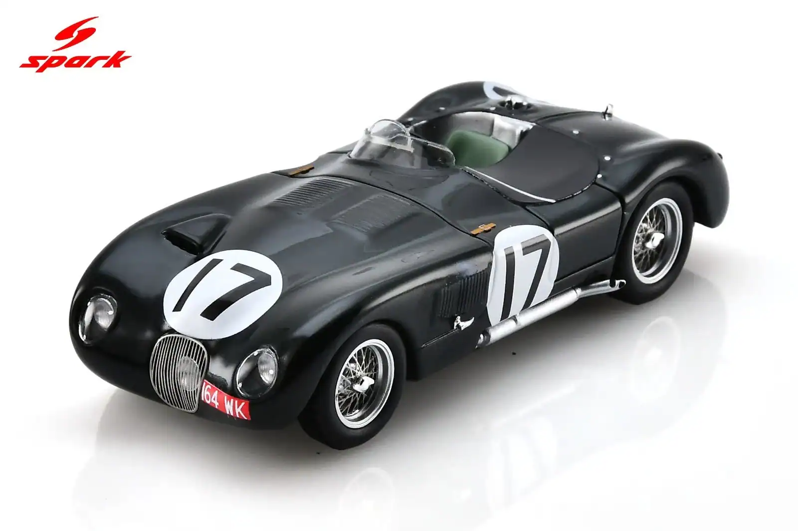Spark jaguar c-type 2nd le mans 24h 1953 #17 s.moss s2944 1:43 resin