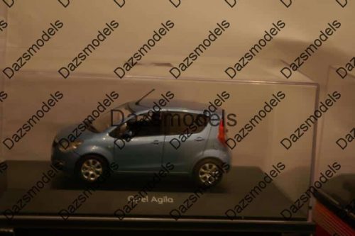 Schuco opel / vauxhall agila in blue in 1:43 scale