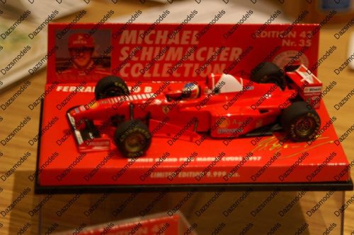 MinichampsFerrariWinnerGPMagnyCoursM.Schumacherfadedcardsleeve